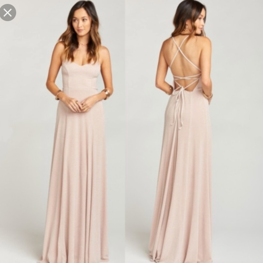 Show Me Your Mumu sparkly blush maxi dress